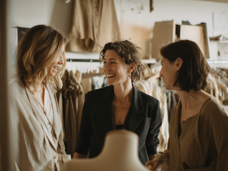 Stilberatung 10 FarbFein Authentic tailoring consultation showing three women fbaf599b c978 41a1 8a9e 927bb4082b14 1 6577648f