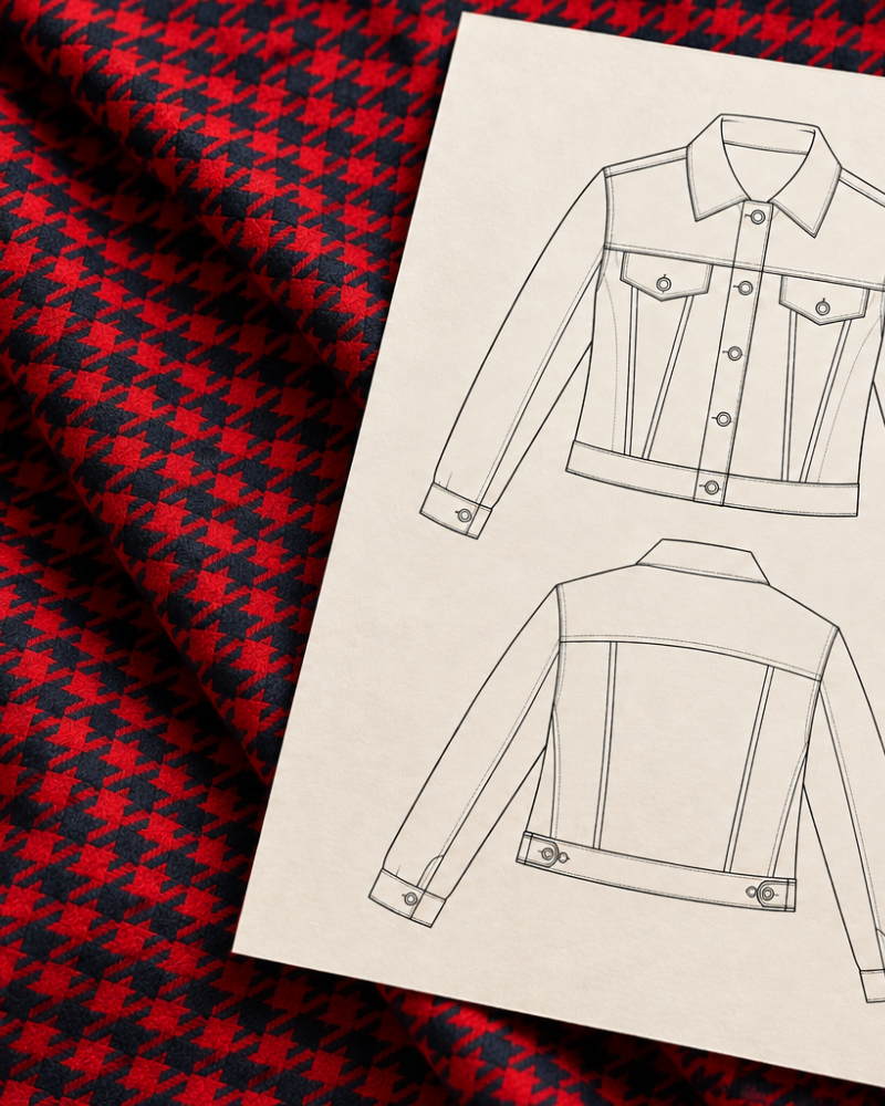 Übergangsjacken nach Maß – Klassiker neu gedacht 1 Jeansjacke aus Wollstoff ef02c31a